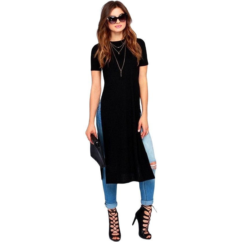 Maxi Blouse With Slits On The Sides